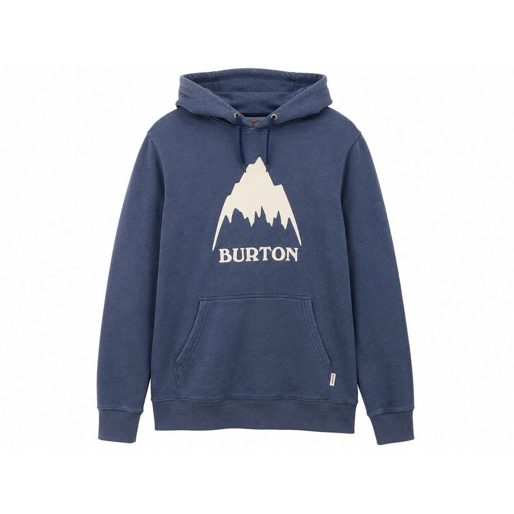 Burton Durable Goods Hoodie Mens Large Blue Mountain Logo Snowboard Pullov